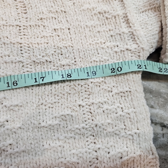 NWT Weatherproof Vintage Cream Chenille Knit Sweater Women’s Large - Picture 6 of 11